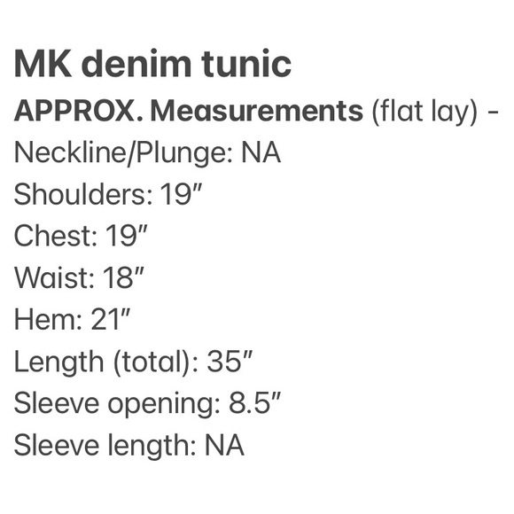 Michael Kors denim tunic with gold chain lacing - Picture 16 of 17